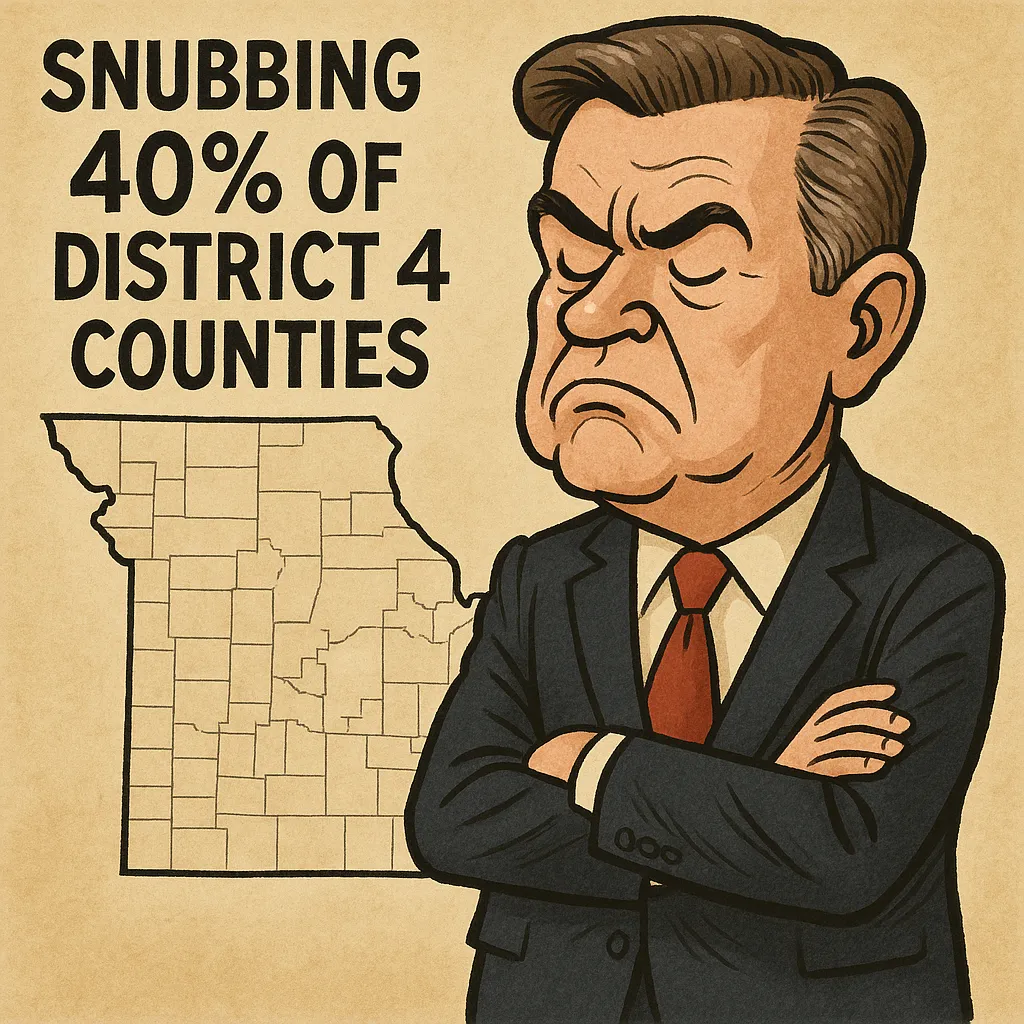 Nine Counties Mark Alford Plans to Skip in MO-4